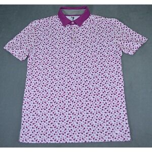 Anderson Ord Men's Cove Golf Polo Shirt Purple Small Performance Geometric